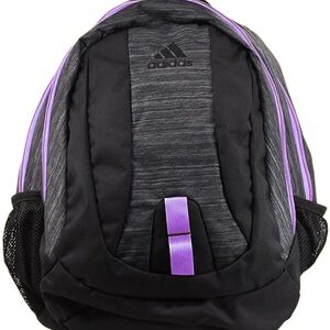 Adidas Backpack Black Grey Purple School Gym Travel